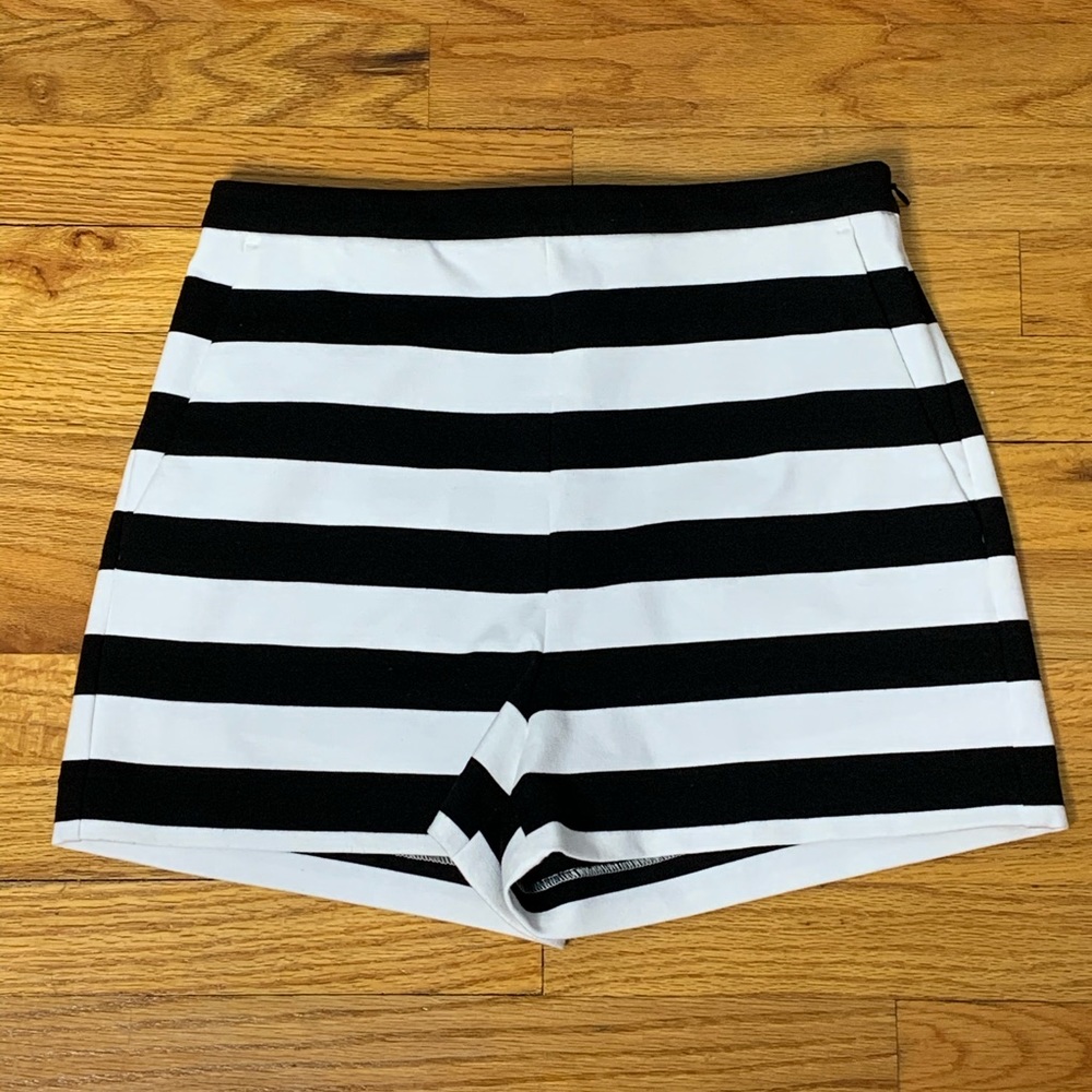 Express High Waisted Striped Shorts